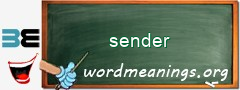 WordMeaning blackboard for sender